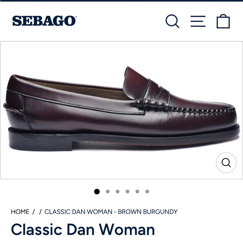 Sebago Leather Dan Loafers - Deep Brown Burgundy
